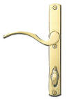 Gear Driven Semi Active Door Handle,Bright Brass Semi Active Trim and Handle Set 2131590 