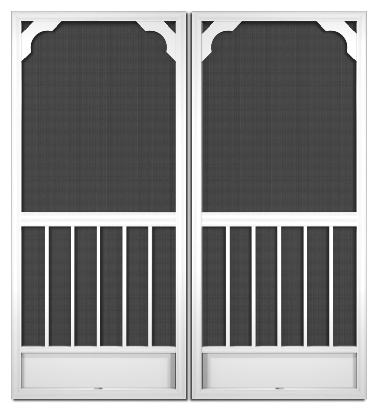 Cottage French Screen Doors pca products, A-Series, A-552, aluminum screen door, cottage, french door