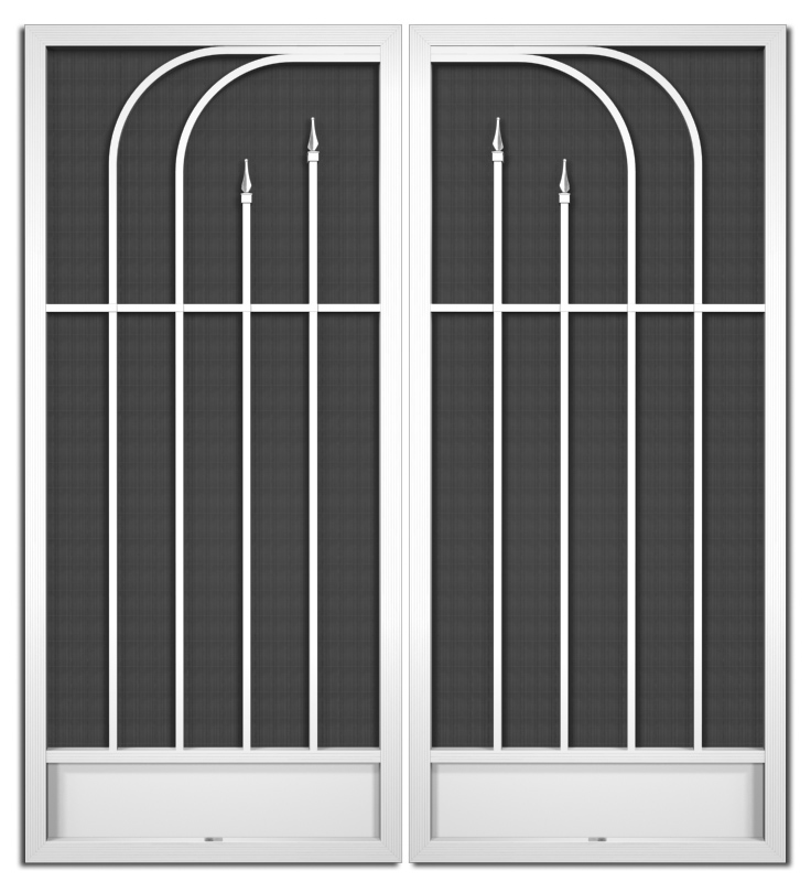 Aruba French Screen Doors pca products, N-Series, N-1020, aluminum screen door, Aruba, French door