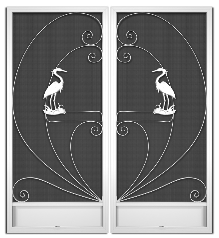 Galveston French Screens Door pca products, nature series, N-2010, aluminum screen door, Galveston, French door