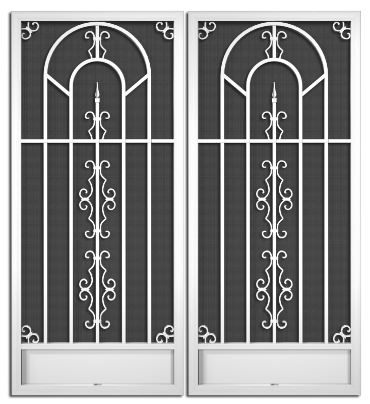 Canal Street French Screen Doors pca products, O-Series, O-280, aluminum screen door, canal street, French door