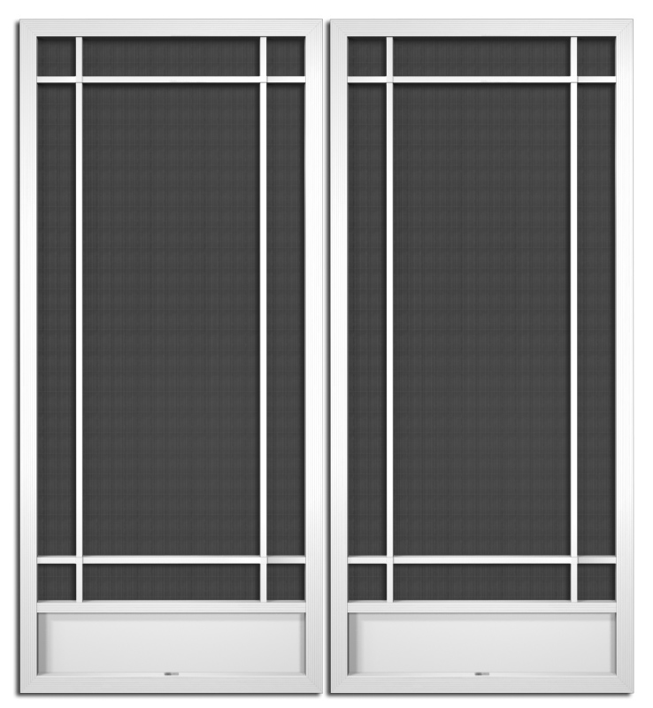 Oak Park French Screen Doors pca products, Q-Series, Q-1540, aluminum screen door, oak park, French door