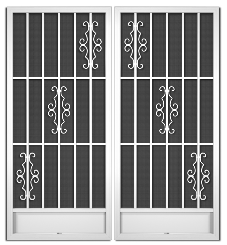Genevieve French Screen Doors pca products, T-Series, T-1260, aluminum screen door, Genevieve, French door