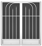 Aruba French Screen Doors pca products, N-Series, N-1020, aluminum screen door, Aruba, French door