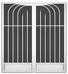 Barbados French Screen Doors pca products, N-Series, N-1030, aluminum screen door, Barbados, French door