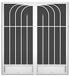 Cayman French Screen Doors pca products, N-Series, N-1035, aluminum screen door, cayman, French door