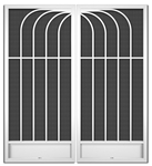 Belize French Screen Doors pca products, N-Series, N-1050, aluminum screen door, Belize, French door