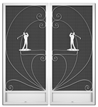 San Destin French Screen Doors pca products, nature series, N-2040, aluminum screen door, san Destin, French door