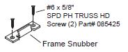 Casement window stainless steel frame snubber 093839 