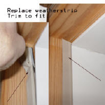 Weather strip set for swinging patio door - Sand 020704 