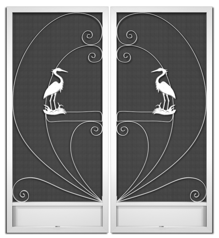 Galveston French Screens Door pca products, nature series, N-2010, aluminum screen door, Galveston, French door
