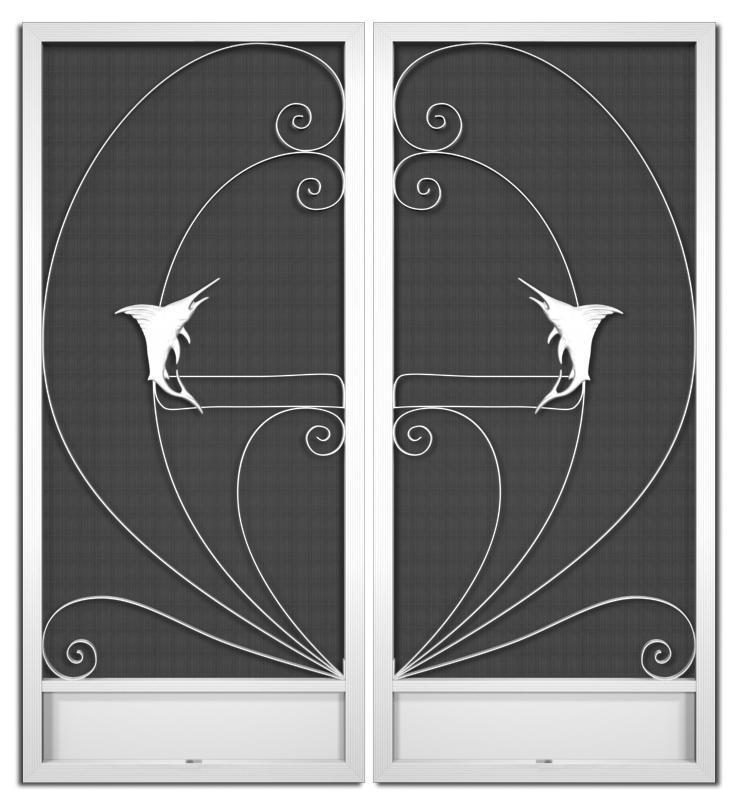 Vera Cruz French Screen Doors pca products, nature series, N-2020, aluminum screen door, vera cruz, French door