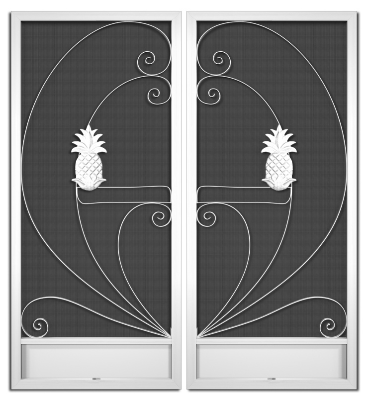 Siesta Key French Screen Doors pca products, nature series, N-2060, aluminum screen door, siesta key, French door