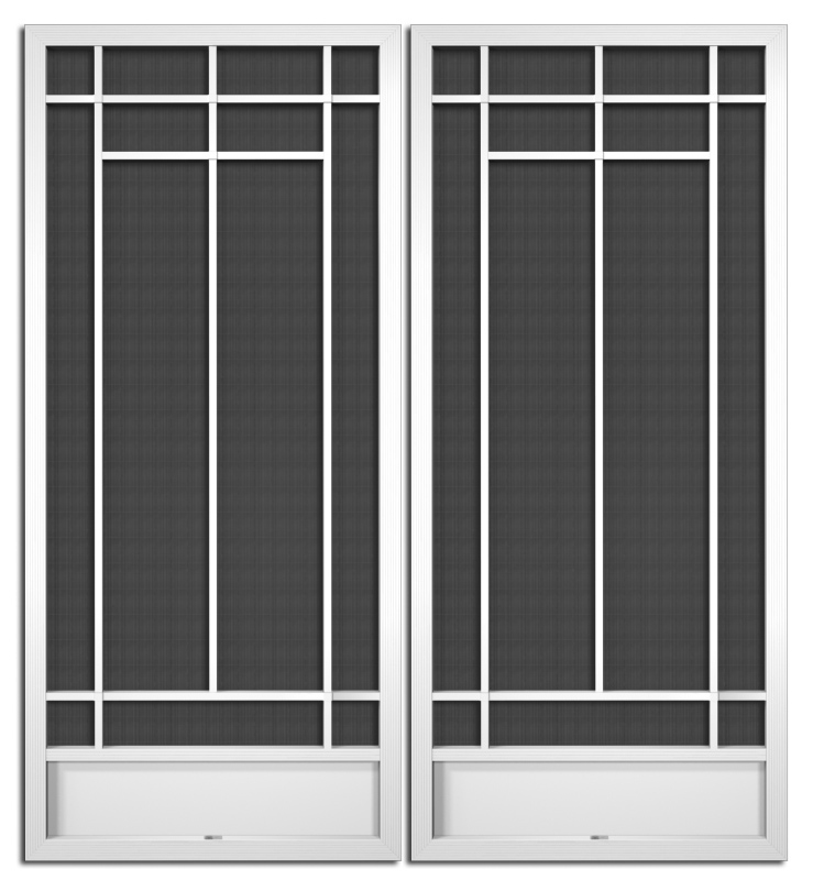 Mill Run French Screen Doors pca products, Q-Series, Q-1600, aluminum screen door, mill run, French door