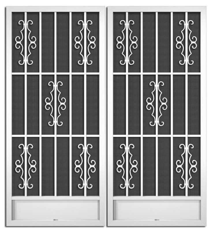 Tapestry French Screen Doors pca products, T-Series, T-1270, aluminum screen door, tapestry, French door