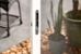 White Samson Screen Door Handle with rock and concrete patio in background