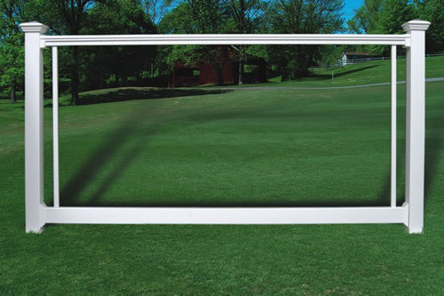 Contoured Viewing Panel Fairway Grand View Contour Vinyl Railing Kit w/Acrylic Glass Panel | US ...