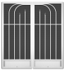 Aruba French Screen Doors pca products, N-Series, N-1020, aluminum screen door, Aruba, French door