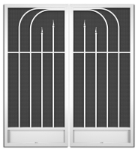 Aruba French Screen Doors pca products, N-Series, N-1020, aluminum screen door, Aruba, French door