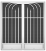 Barbados French Screen Doors pca products, N-Series, N-1030, aluminum screen door, Barbados, French door