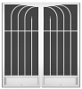 Cayman French Screen Doors pca products, N-Series, N-1035, aluminum screen door, cayman, French door