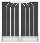Bermuda French Screen Doors pca products, N-Series, N-1040, aluminum screen door, Bermuda, French door