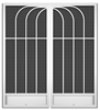 Bermuda French Screen Doors pca products, N-Series, N-1040, aluminum screen door, Bermuda, French door