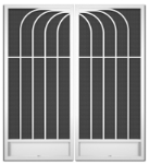Belize French Screen Doors pca products, N-Series, N-1050, aluminum screen door, Belize, French door