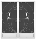 San Destin French Screen Doors pca products, nature series, N-2040, aluminum screen door, san Destin, French door
