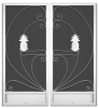 Siesta Key French Screen Doors pca products, nature series, N-2060, aluminum screen door, siesta key, French door