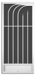 Barbados Screen Door pca products, N-Series, N-1030, aluminum screen door, Barbados