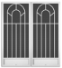 Majestic French Screen Doors - P-110-FD+64x80+KP-8-18/14-Mesh+White+EZPull