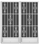 Tapestry French Screen Doors pca products, T-Series, T-1270, aluminum screen door, tapestry, French door